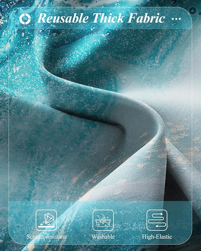 Slohif Luggage Cover for Suitcase Tsa Approved Protector - Luggage Sleeve Large Suit Case Cover Travel Stretch Baggage Case Protective Washable Fit 24-27 Inch Sea Wave M