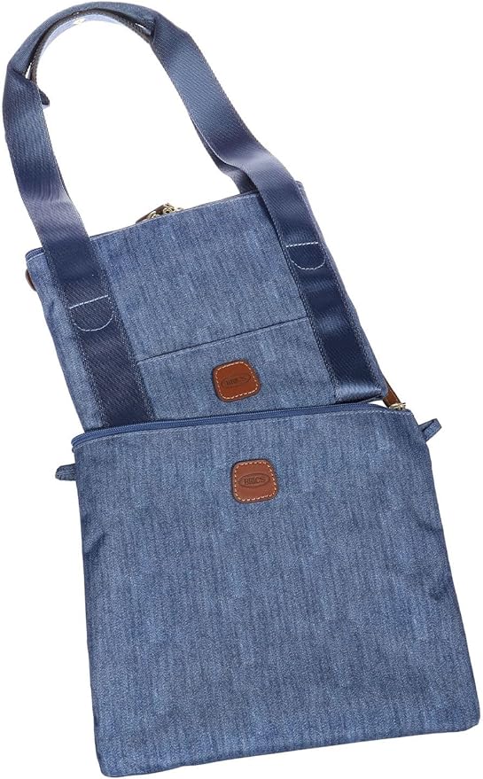 Bric's X-Bag/X-Travel 2.0 Overnight Weekender Folding Duffel Bag - 22" Carry On Bag - Jeans