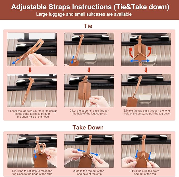 30 Sets Brown Luggage Tags Laser Engraving Material - Ideal Laserable Engravable Faux PU Leather Gift - Lasable Leatherette Name ID for Suitcases Bag Backpack to Easily Distinguish during Trip