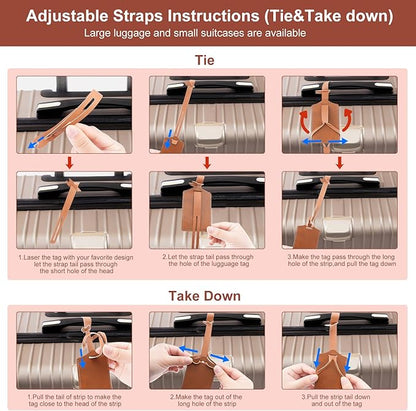 30 Sets Brown Luggage Tags Laser Engraving Material - Ideal Laserable Engravable Faux PU Leather Gift - Lasable Leatherette Name ID for Suitcases Bag Backpack to Easily Distinguish during Trip