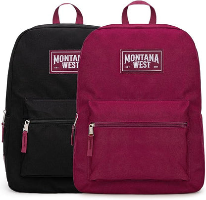 Montana West School Backpack for Women Men Lightweight College Bookbag Casual Daypack Backpacks for Commute & Travel