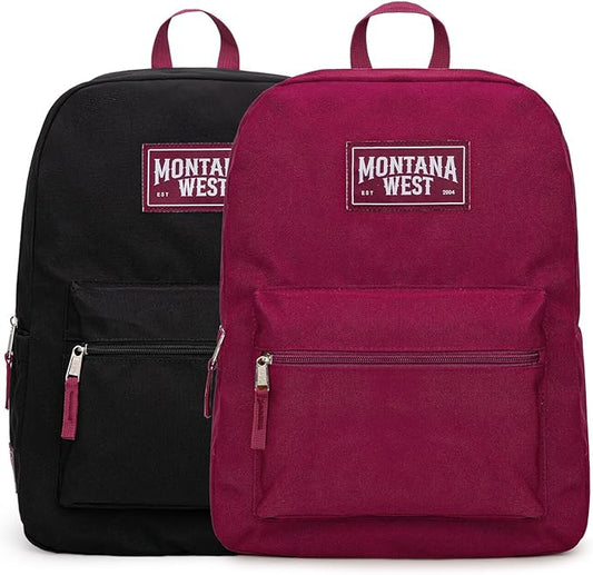 Montana West School Backpack for Women Men Lightweight College Bookbag Casual Daypack Backpacks for Commute & Travel