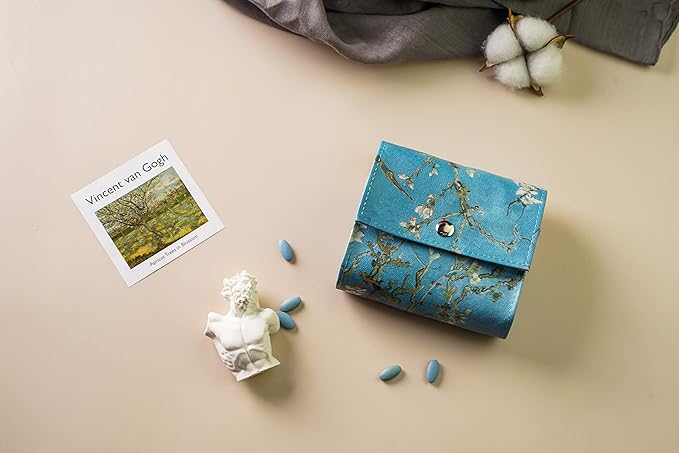 Pill Organizer,LIZIMANDU Weekly Travel Pill Case Box Medication Reminder Daily AM PM, Day Night 7 Compartments,for 4 Times A Day, 7 Days a Week-Includes Leather PU Carrying Case(Peach Blossom)