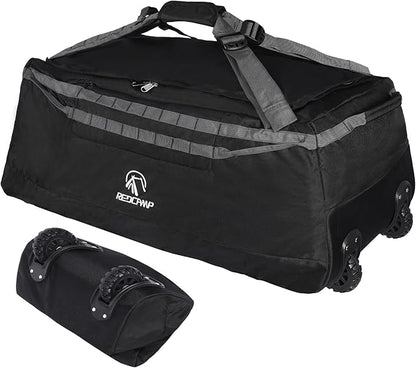REDCAMP 85L/120L/140L Foldable Duffle Bag with Wheels, Large Travel Duffel Bag