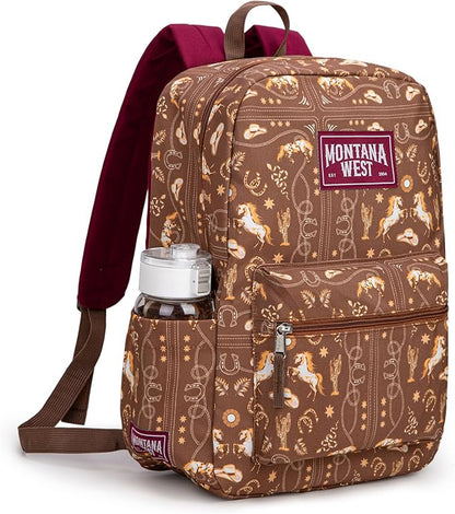 Montana West Backpack for Women Men 2 PCS Lightweight College Bookbags Casual Daypack Backpacks for Commute & Travel