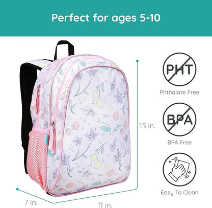 Wildkin JumpOff Jo 15-inch Kids Backpack – Durable, Adjustable, Ideal for School - Fairy Blossom