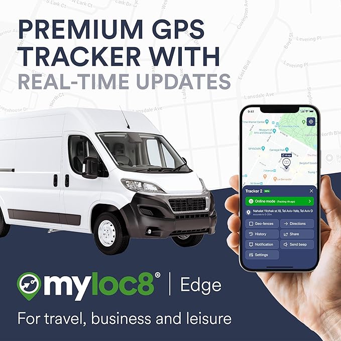 GPS Luggage Tracker for Suitcases TSA Approved, Android & iOS Compatible - Real-Time Tracking Device for Travel - Smart Tag with Bag Opening Alert - Long Battery Life (12-Mo Subscription Included)