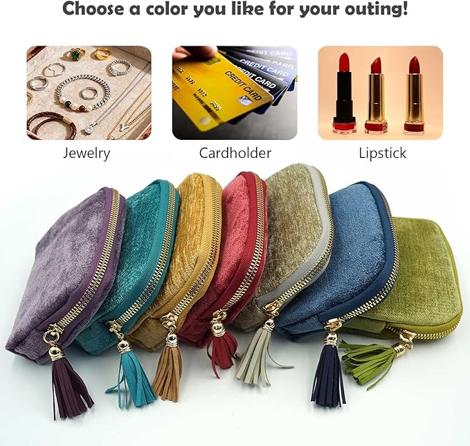 Gihunk Travel Jewelry Case, Travel Jewelry Organizer, Travel Jewelry Bag with Zipper, Small Travel Jewelry Pouch for Necklaces Bracelets Bangles Rings Earrings Gemstones Storage (purple)