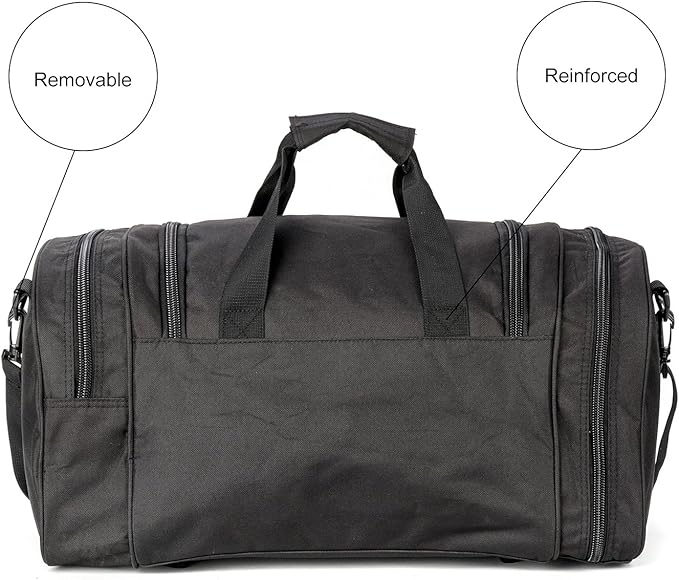 Military Tactical Outdoor Gym Bag Small Duffel Bag with Shoes Compartment for Sports Travel Camping Hunting (A-Black)