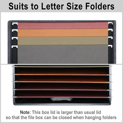 4-Pack Modern Minimalist Dark Gray Collapsible Linen File Folder Box with Lid for Letter Size Hanging Files, Office Organization, General Storage
