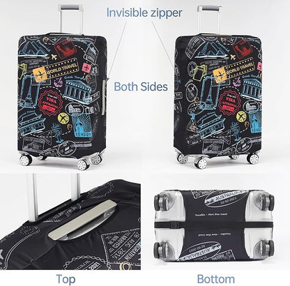 Travelkin Luggage Covers For Suitcase Tsa Approved,Suitcase Cover Protector Fit 18-32 Inch Luggage
