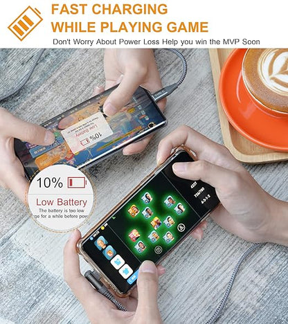 sweguard USB Type C Charger Cable Right Angle [2-Pack,5FT] 3.1A Nylon Braided Cord for iPhone 17 16 15 Pro Max Plus iPhone Air Samsung Galaxy S25 S24 S23 S22 S21 S20 Note 20 A15 Flip Pixel LG Moto