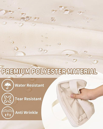 Compression Packing Cubes 11 Set, Suitcase Organizers, Luggage Organizer Bags for Storage, Extendable Packing Cubes for Travel Compression, Travel Essentials, Beige