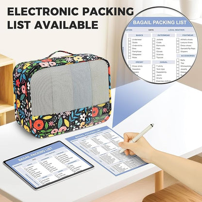 BAGAIL 9 Set Packing Cubes Luggage Packing Organizers for Travel Accessories