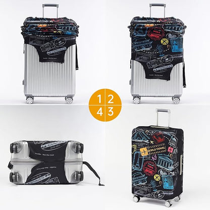 Travelkin Luggage Covers For Suitcase Tsa Approved,Suitcase Cover Protector Fit 18-32 Inch Luggage