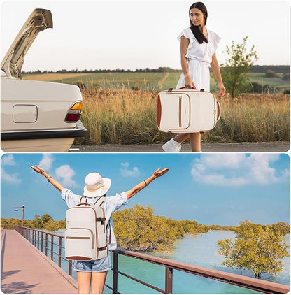 Travel Laptops Backpack for Women,Large Carry On Luggage for Airplanes Weekender Bags for Personal Items,Airline Approved TSA Overnight Bags with 4 Packing Cubes