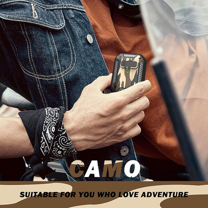 RFUNGUANGO for AirPods Pro 2nd Gen Case with Cleaning Kit, Military Hard Case Protective Armor with Lock, for AirPod Gen 2 Charging Case (2023/2022/2019, 2nd Gen/1st Gen), Desert Camo