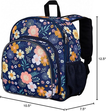 Wildkin 12-inch Kids Backpack – Padded, Adjustable, Ideal for Daycare & Travel - Wildflower Bloom
