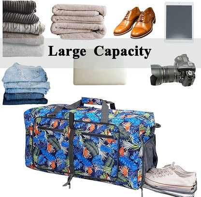 Woogwin Travel Duffel Bag Large Foldable Waterproof Overnight Bag for Beach Swim Bags Pool Sports Gym