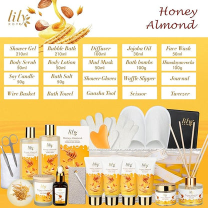 Christmas Gifts for Women - 21-Piece Luxury Bath and Body Gift Basket Set for Women & Men Spa Gift Baskets Set Self Care Gift | Gift Set for Mothers Day Birthday Gifts Gift Sets for Her & Him