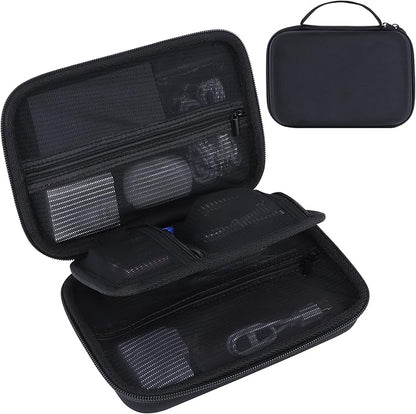 Electronic Organizer Travel Case for MacBook Power Adapter Chargers Cables Tech Organizer Hard Drive USB Flash Disk SD Card Cord Portable Electronics Accessories Bag - Small