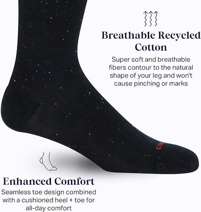 Comrad Nylon Knee High Socks - 15-20mmHg Graduated Compression Socks - Soft & Breathable Support Unisex Socks