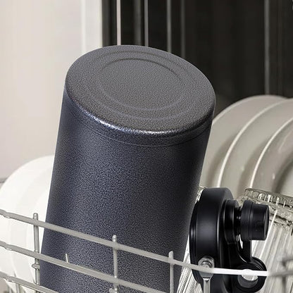 1 Gallon Water Jug Bottle Insulated with Straw, 128oz Stainless Steel Water Bottle Jug Wide Mouth Double Vacuum Dishwasher Safe BPA Free for Hot & Cold Drinks Charcoal Gray