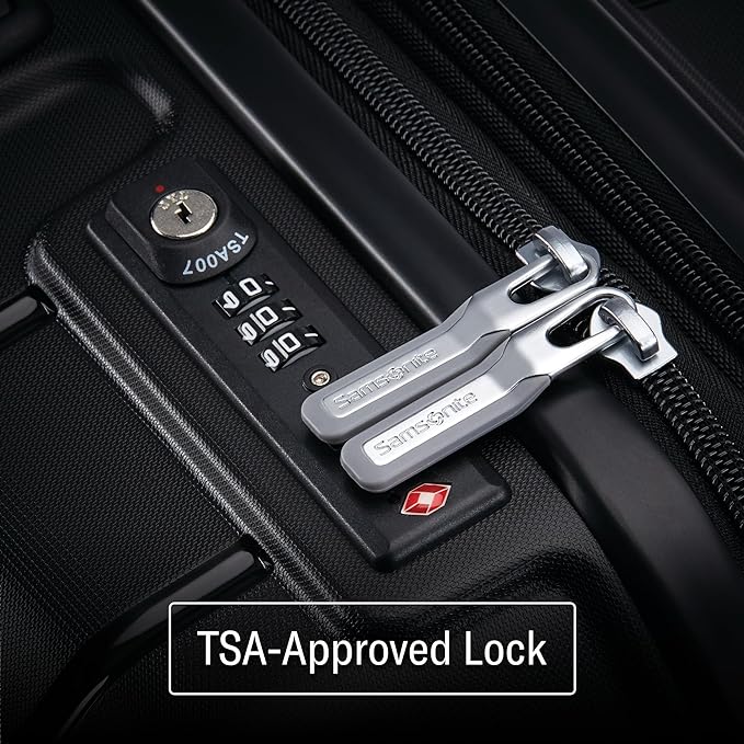 Samsonite Freeform Hardside Carry-On Luggage with Spinner Wheels - Hardshell Suitcase - TSA, Airline-Approved - Expandable Hard Shell, Smooth Rolling Wheels for Lightweight Travel - Pink Rose