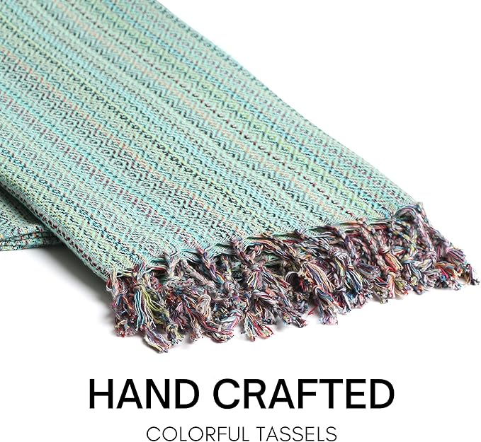 BAY LAUREL Turkish Beach Towel with Travel Bag 39 x 71 Quick Dry Sand Free Lightweight Large Oversized Towels Light