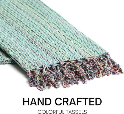 BAY LAUREL Turkish Beach Towel with Travel Bag 39 x 71 Quick Dry Sand Free Lightweight Large Oversized Towels Light