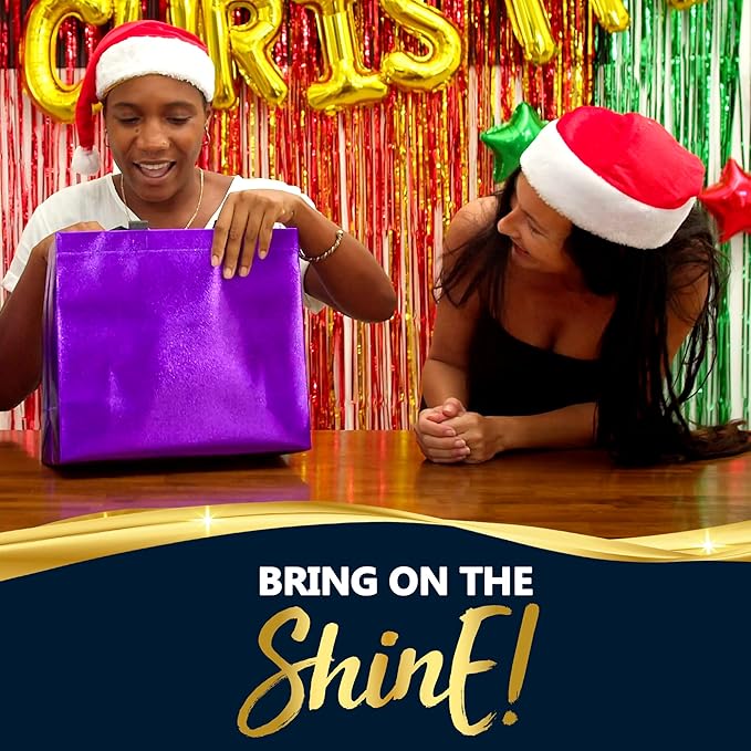 Nush Nush Mix Color Large Gift Bags Bulk– Set of 30 Reusable Gift Bags With Handles with 6 Glossy Vibrant Colors - Perfect Large Goodie Bag for Small Business, Birthday, Christmas, Events – 13x5x11