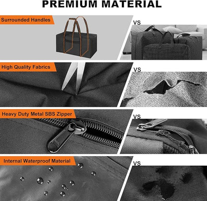 COOLBEBE 24" Sports Duffle Bag - 53L Travel Duffel Tote Bag with Upgrade Zipper Weekender Overnight, Sturdy & Water Resistant Camping duffle (2Pack Black)