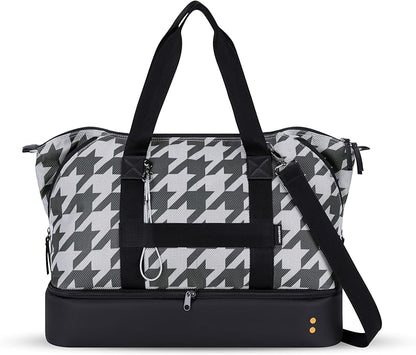 Sherpani Boston, Anti Theft Weekender Bags, Travel Duffel Bag, Carry On Tote Bag with Removable Shoe Bottom Compartment