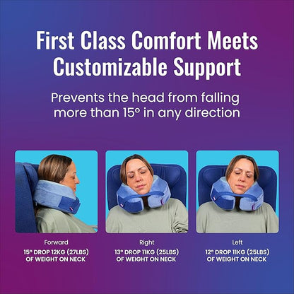 Cabeau Best Neck Pillow for Travel – Evolution Earth Deluxe – 360° Head, Neck and Chin Support for Sleeping – Sustainable Memory Foam - Removable, Washable Cover with Compact Carrying Case (Terra)