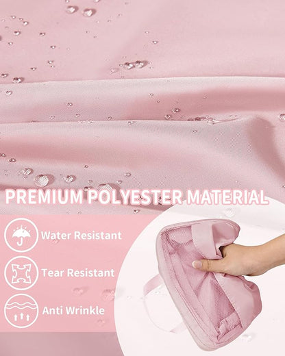 Compression Packing Cubes - 11 Set Suitcase Organizers, Expandable Packing Cubes, Pink Travel Essentials