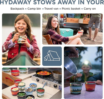 HYDAWAY 1.5-Cup Collapsible Insulated Bowl with Lid - BPA-Free, Leak-Resistant, and Ultra-Compact for Travel, Camping & Everyday Meals