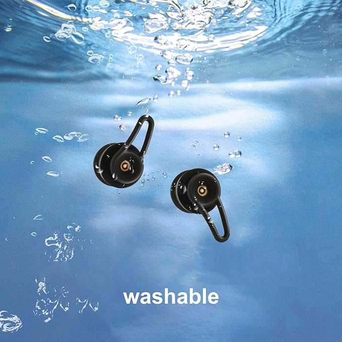 52dB Ear Sleep Plugs NEW MODEL Comfortable for side sleepers. Soft, Skin-friendly, Washable, and Durable. 1 storage case,4 pairs (S1/M2/L1) Ideal For Sleep Travel Study Shift Work