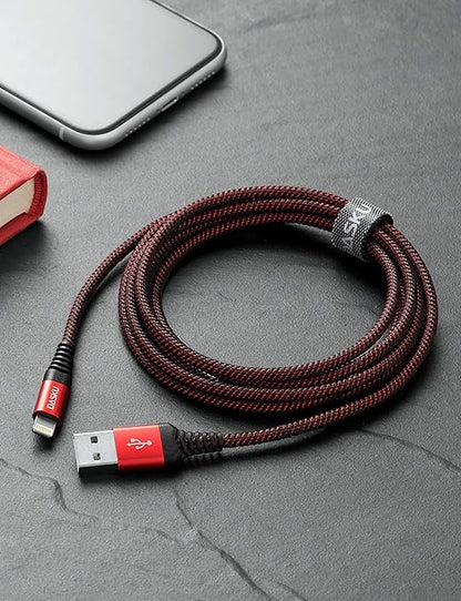 Dasku 3 Pack 3 FT Lightning Cable Certified iPhone Charger Cable Red Nylon Braided Fast Charging Cord Compatible with iPhone 13/12/11/Pro Max/X/Xs Max/Xr /8 Plus/7 Plus/6S Plus/6 Plus/iPad