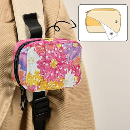 Pill Organizer Box Case Weekly Travel Pill Container Holder 7Day Cute Vitamin Organizer Dispenser Sorter Planner Storage Small Compact Cute Chrysanthemum Flowers14