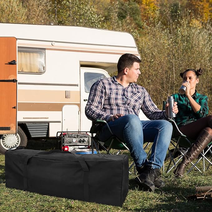 INFANZIA 41inch Sports Duffel Travel Bag, 94L Extra Large Duffel Luggage Bag with Upgrade Zipper, Water Resistant & Foldable Equipment Storage Bag for Camping Tent Tripod Fishing, 2PCS