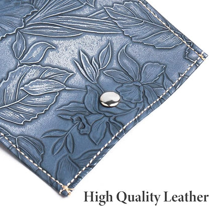 Pill Organizer,LIZIMANDU Weekly Travel Pill Case Box Medication Reminder Daily AM PM, Day Night 7 Compartments,for 4 Times A Day, 7 Days a Week-Includes Leather PU Carrying Case(1-Carved Blue3)