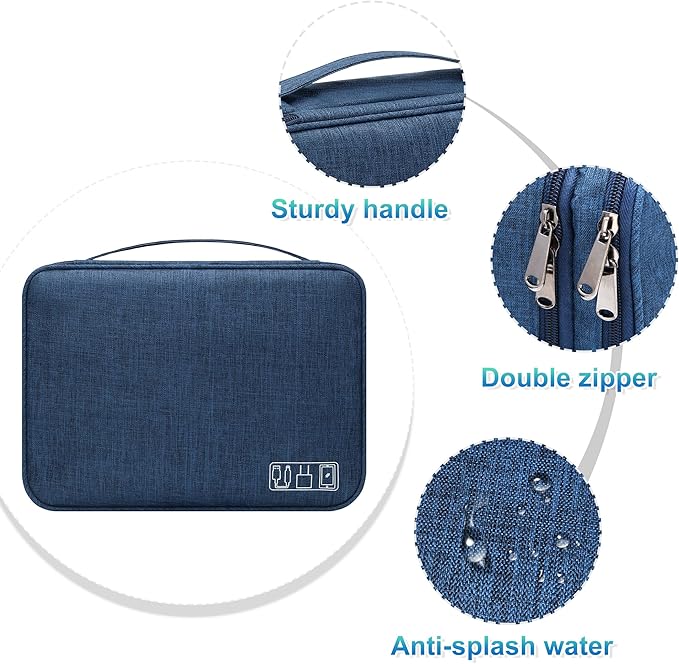 CILLA Electronics Organizer Travel, Travel Cord Organizer Case, Compact Electronics Accessories Bag for Cable, Cord, Charger, Phone