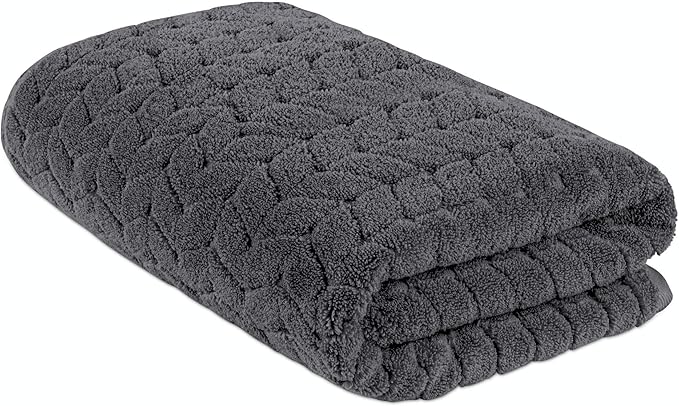 BAGNO MILANO Turkish Cotton Ultra-Soft Plush Absorbent Quick Dry Bathroom Towel Set, Made in Turkey (Gray, Bath Sheet)