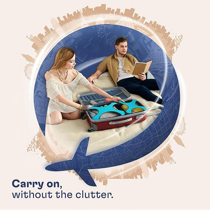 Shacke Premium 8 Packing Cubes Set - Lightweight Mesh Travel Luggage Organizers with Laundry Bag, 8-Piece Suitcase Storage System (Aqua Teal)