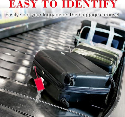 100 Pack Luggage Tags for Suitcases, Airplane Travel Essentials for Flying, International Travel Must Haves, and Luggage Accessories by Sodsay