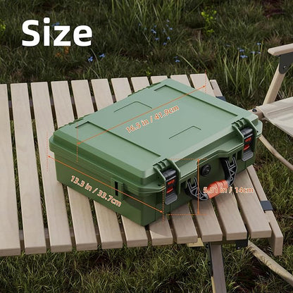 Starlink Mini Case Hard Shell Travel Bag for Starlink Mini Green Waterproof Shockproof Storage Box Portable for Accessories Carrying