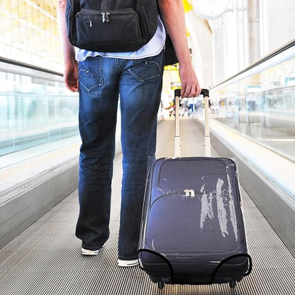 HYPER VENTURE Clear PVC Luggage Cover Full Transparent Suitcase Protector Fits 30 Inch Luggage, XL