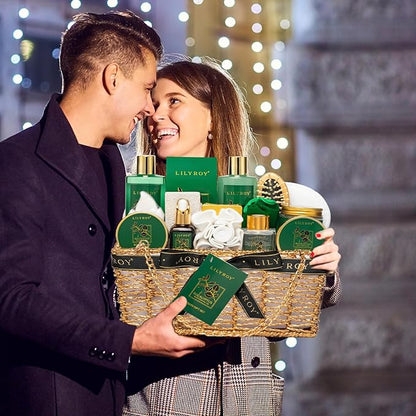 18-Piece Christmas Gifts for Women - Luxury Spa Gift Basket Set Bath and Body Care Kit for Women & Men | Perfect Gift for Mother's Day Fathers Day Birthday Gifts Great for Holidays & Special Occasions
