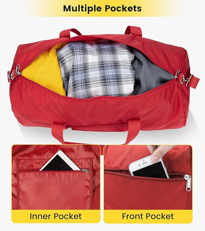 Vorspack Duffel Bag 20-24-28 Inches Foldable Gym Bag for Men Women Duffle Bag Lightweight with Inner Pocket for Travel Sports