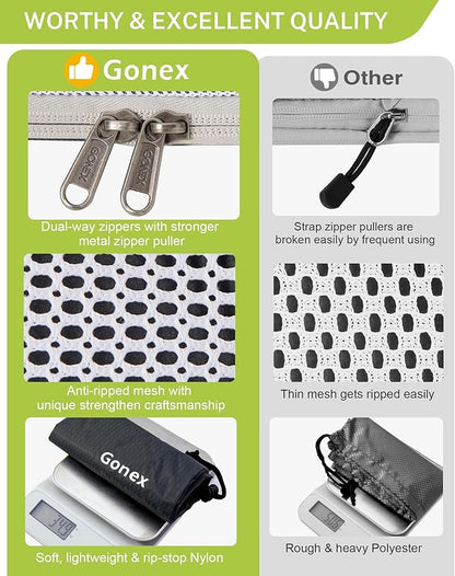 Compression Packing Cubes, Gonex Extensible Storage Mesh Bags Organizers